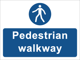 Pedestrian walkway floor sign-TSC2118M
