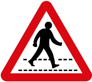 Pedestrians ahead to diagram 544