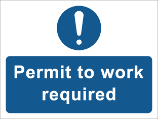 Permit to work required