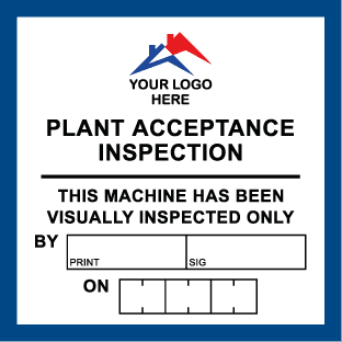 Plant acceptance inspection label, Pack of 10 cw logo-TSC4025SL