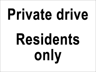 Private drive Residents only