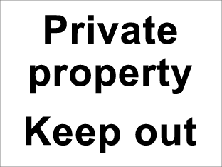 Private property Keep out