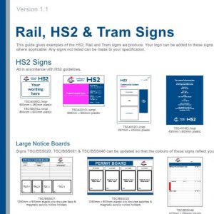 example of our rail sign leaflet