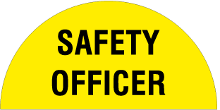 SAFETY OFFICER (RI-JET 100 gloss white ap permanent vinyl WK135)