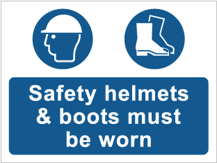 Safety helmets & boots must be worn