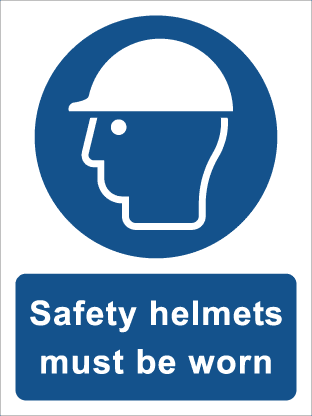 Safety helmets must be worn