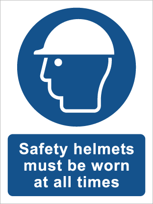 Safety helmets must be worn at all times