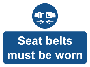 Seatbelts must be worn