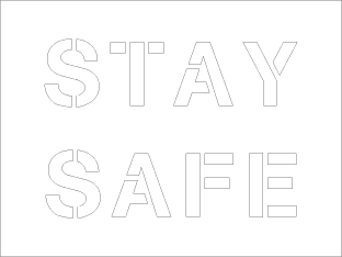 Stay safe Stencil