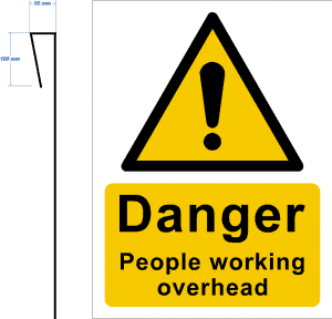 warning sign for scaffolding