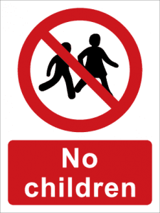 no children sign