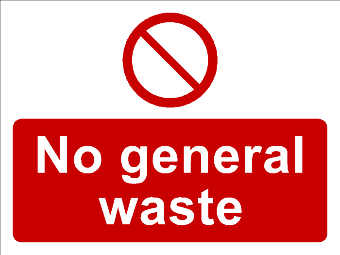 TSC2149P-No General Waste