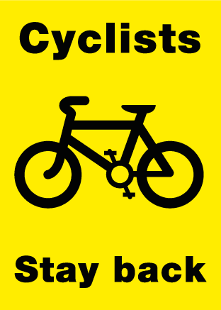 TSC3600W-Cyclists Stay back
