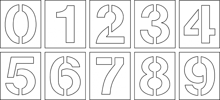 Large Number Stencils, 2 size options, Easy to use