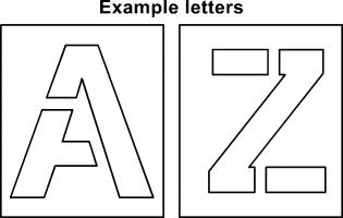 Large Letter Stencils (1 letter per stencil) - TSC Signs