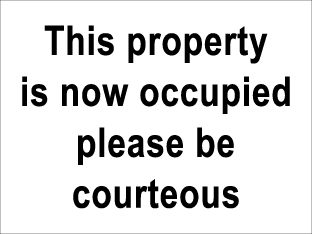 This property is now occupied Please be courteous