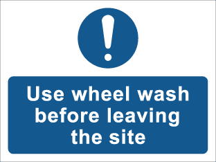 Use wheel wash before leaving the site