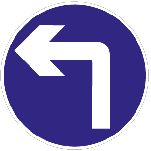 Vehicle Traffic must turn Left