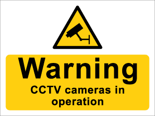 Warning CCTV cameras in operation