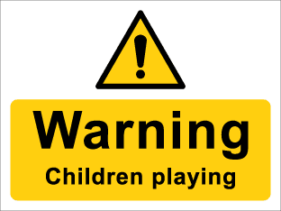 Warning Children playing