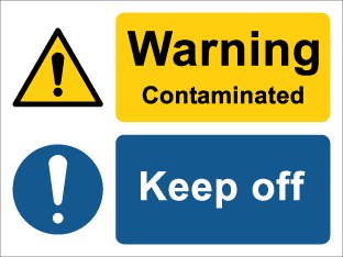 Warning Contaminated Keep off