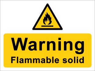 Warning Flammable solid