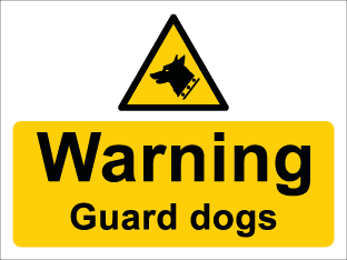 Warning Guard dogs