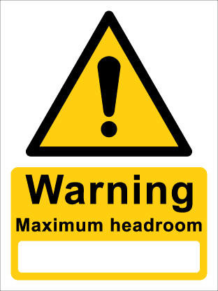 Warning Maximum headroom xxx (portrait)