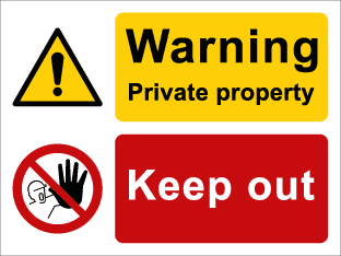 Warning Private property Keep out