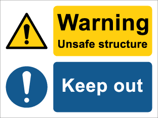 Warning Unsafe structure Keep out