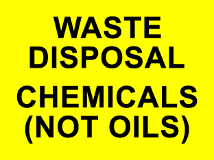 Waste disposal chemicals (not oil)