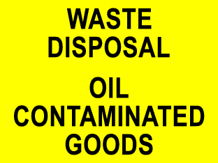 Waste disposal oil contaminated goods