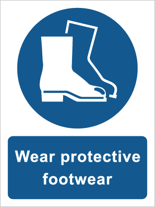 Wear protective footwear