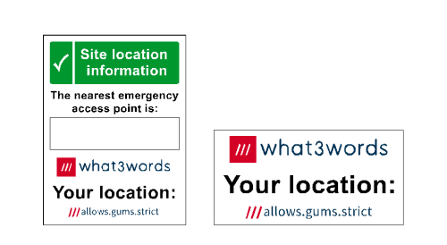 What3words location signs